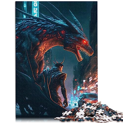 Puzzle für Erwachsene, Drache, 1000 Teile, Puzzle für Erwachsene, Holzpuzzle für Erwachsene und Kinder ab 12 Jahren, interessante Stressabbau-Puzzles, Größe: 50x75 cm von SIBREA