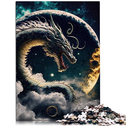 Puzzle für Erwachsene, Drachen-Puzzle für Erwachsene, 1000 Teile, für Erwachsene, Kinder ab 12 Jahren, Papppuzzles, Lernspielzeug, Familienspiele, Größe: 26 x 38 cm von SIBREA