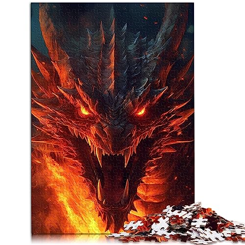 Puzzle für Erwachsene, Dragon Burning für Erwachsene, 1000 Teile, Puzzle für Erwachsene und Kinder ab 12 Jahren, Papppuzzle, Lernspiel für Erwachsene, Kinder, Größe: 26 x 38 cm von SIBREA