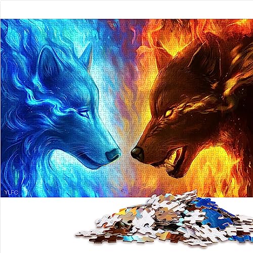 Puzzle für Erwachsene, Feuer und EIS, 1000-teiliges Puzzle für Erwachsene und Kinder, Papppuzzle, Lernspielzeug, Größe: 26 x 38 cm von SIBREA