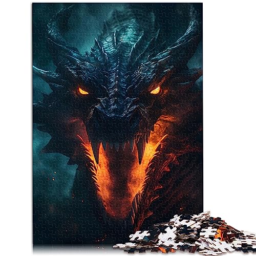 Puzzle für Erwachsene, Fiery Dragon Breath, 1000 Teile, Holzpuzzle für Erwachsene und Kinder ab 12 Jahren, pädagogische Herausforderung, Größe: 50x75 cm von SIBREA