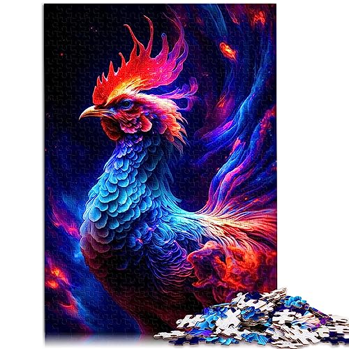 Puzzle für Erwachsene, Hahn, 1000 Teile, Holzpuzzle für Erwachsene und Kinder ab 12 Jahren, für Familienspaß, Größe: 50x75 cm von SIBREA