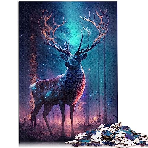 Puzzle für Erwachsene, Hirsch, 1000 Teile, für Erwachsene und Kinder ab 12 Jahren. Papppuzzles. Herausforderndes Spiel. Größe: 26 x 38 cm von SIBREA