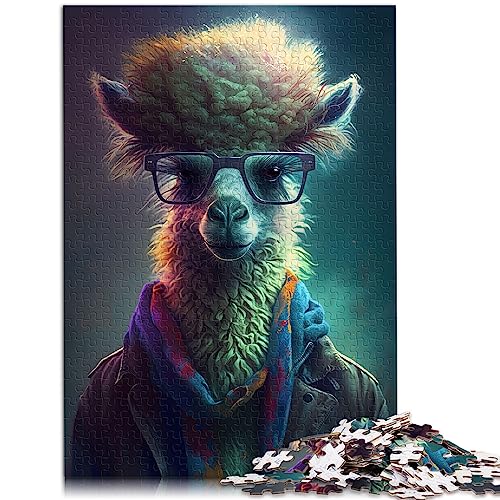 Puzzle für Erwachsene, Lama, 1000 Teile, Holzpuzzle, geeignet für Erwachsene und Kinder ab 12 Jahren, Lernspiele für Erwachsene und Kinder, Größe: 50x75 cm von SIBREA