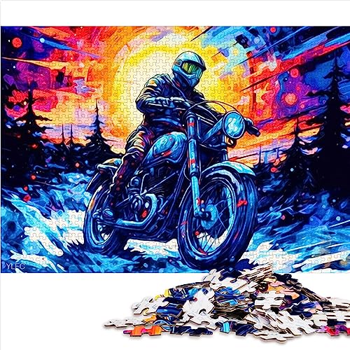 Puzzle für Erwachsene, Motorrad-Gemälde, 1000 Teile, für Erwachsene, Holzpuzzle für Erwachsene und Kinder, für Erwachsene, Geschenke, Größe: 50x75 cm Puzzle für Erwachsene, Motorrad-Gemälde, 1000 Teile, für Erwachsene, Holzpuzzle für Erwachsene und Kinder, für Erwachsene, Geschenke, Größe: 50x75 cm von SIBREA