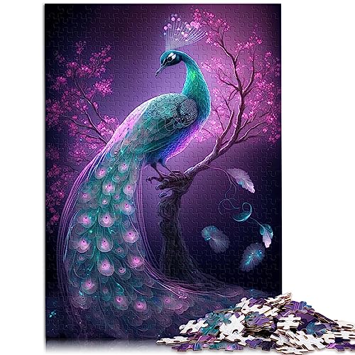 SIBREA Puzzle für Erwachsene, Prächtiger Pfau, 1000 Teile, für Jugendliche und Erwachsene ab 12 Jahren, Karton, Jigsaw, Fotorealistisch, 1000 Stück, 1 Set, 1 Puzzle, 26 x 38 cm von SIBREA