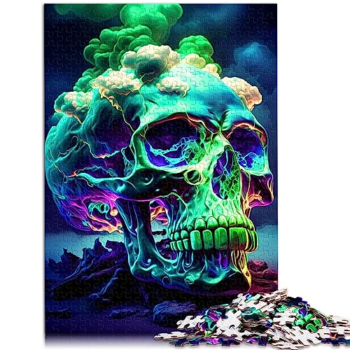 SIBREA Puzzle für Erwachsene und Kinder ab 12 Jahren, Totenkopf, 1000 Teile, Karton, Jigsaw, Gothic, 1 Set, 1000 Stück, 1000 Puzzleteile, 1 Puzzle, 26 x 38 cm von SIBREA