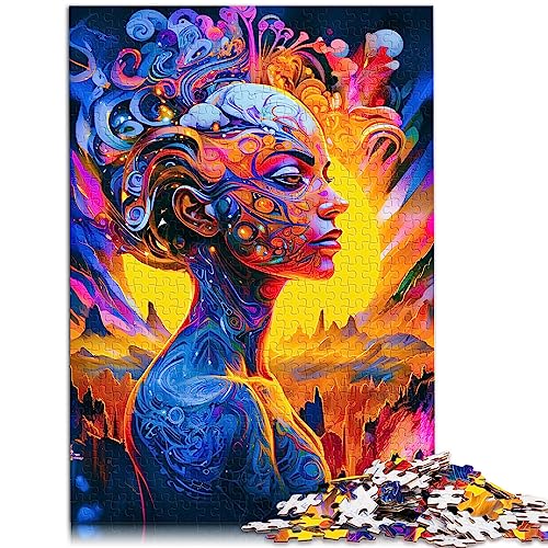 Puzzle für Erwachsene, Trendige Frau, 1000 Teile, Holzpuzzle für Erwachsene und Kinder ab 12 Jahren, Spielzeug-Wanddekoration, Größe: 50x75 cm von SIBREA