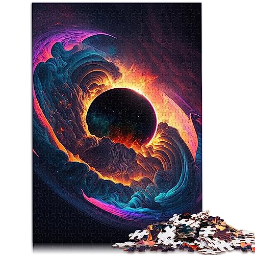 Puzzle für Erwachsene, abstraktes schwarzes Loch, 1000 Teile, Puzzle für Jugendliche und Kinder, Papppuzzle, Heimdekoration, Puzzlegröße: 26 x 38 cm von SIBREA