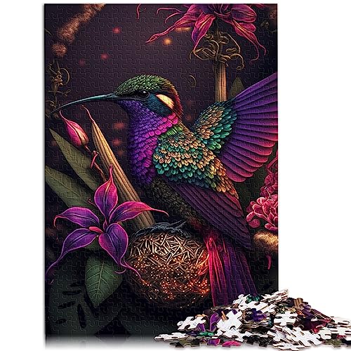 Puzzle für Erwachsene, bunter Kolibri für Erwachsene, 1000-teilige Puzzles, geeignet für Erwachsene und Kinder über 12 Jahre, Papppuzzles, Spielspielzeug für Erwachsene, Familienpuzzles, Geschenk von SIBREA