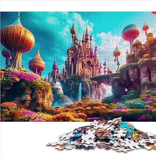 Puzzle für Erwachsene, buntes Fantasie-Pilz-Puzzle für Erwachsene, 1000 Teile, für Erwachsene, Familien-Papppuzzle, Lernspiel, Herausforderungsspielzeug, Größe: 26 x 38 cm von SIBREA