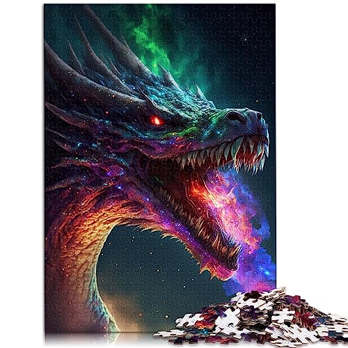 Puzzle für Erwachsene, kosmischer Drache, Schlangenkönig, Erwachsenenpuzzle, 1000 Holzpuzzle für Erwachsene und Kinder, Familienspaß, Puzzles, Größe: 50x75 cm von SIBREA