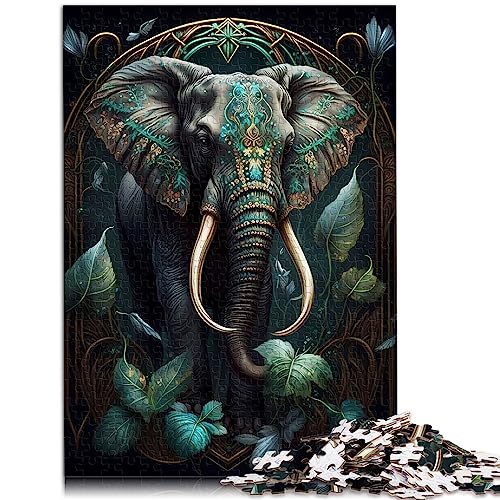 Puzzle für Erwachsene Fantasiewelt Elefant Erwachsenenpuzzle 1000 Holzpuzzle für Erwachsene und Kinder Tolles Geschenk für Erwachsene Größe: 50x75 cm von SIBREA