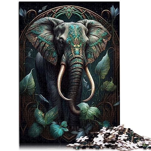 SIBREA Puzzle für Erwachsene Fantasiewelt Elefant 1000-teiliges Holzpuzzle für Erwachsene und Kinder ab 12 Jahren, Größe: 50x75 cm von SIBREA