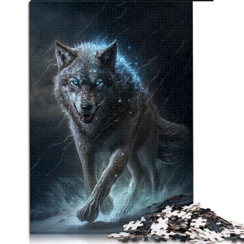 Puzzle für Erwachsene Wolf 1000 Teile Puzzle für Erwachsene und Kinder PapppuzzlesTolles Geschenk für Erwachsene Größe: 26 x 38 cm von SIBREA