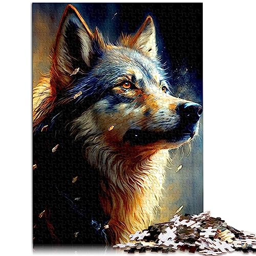 Puzzle für Erwachsene Wolf-Puzzles für Erwachsene 1000 Teile Holzpuzzles für Erwachsene Kinder ab 12 Jahren Geburtstagsgeschenk, Geschenke für Erwachsene Größe: 50x75 cm von SIBREA