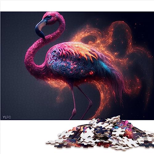 Puzzle für Erwachsene und Kinder, Tier-Flamingo, 1000-teiliges Puzzle, geeignet für Erwachsene und Kinder ab 12 Jahren, Papppuzzles, Heimdekoration, Puzzlegröße: 26 x 38 cm von SIBREA