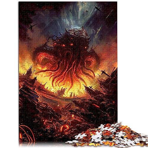 SIBREA Puzzle für Erwachsene und Kinder Cthulhu Invasion 1000 Teile Holzpuzzle Modernes Rätsel für Familienspaß ab 12 Jahren 50x75 cm von SIBREA