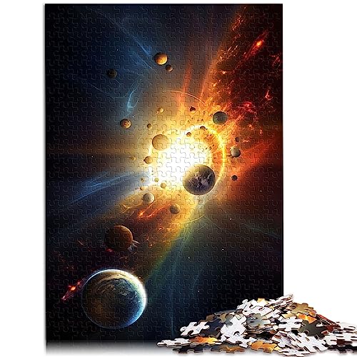 Puzzle für Erwachsene: Beginn des Sonnensystems, 1000 Teile, Holzpuzzle für Erwachsene, Kinder ab 12 Jahren, Lernspiel für Erwachsene Kinder, Größe: 50x75 cm von SIBREA