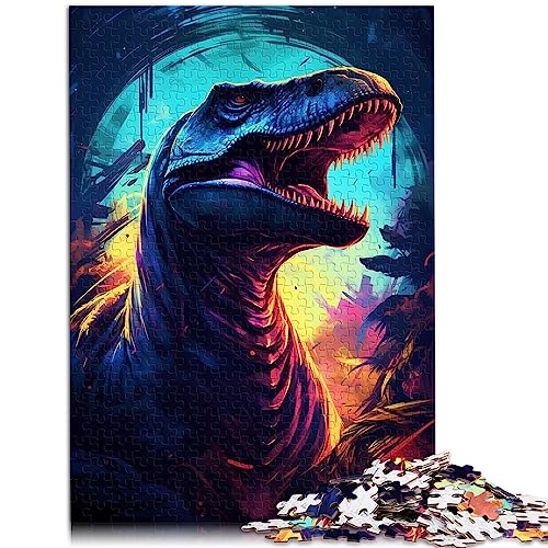 Puzzle für Kinder, Tyrannosaurus TRex, Dino, 1000 Teile, Puzzles für Erwachsene, Geschenke für Erwachsene und Kinder ab 12 Jahren, Papppuzzles, Spielzeug, Wanddekoration, Größe: 26 x 38 cm von SIBREA