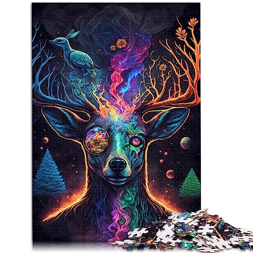 Puzzle für Kinder „Cosmic Trippy Deer“, 1000-teiliges Puzzle für Erwachsene, Kinder ab 12 Jahren, Papppuzzles, Familienspaß-Puzzle nach Größe: 26 x 38 cm Puzzle für Kinder „Cosmic Trippy Deer“, 1000-teiliges Puzzle für Erwachsene, Kinder ab 12 Jahren, Papppuzzles, Familienspaß-Puzzle nach Größe: 26 x 38 cm von SIBREA