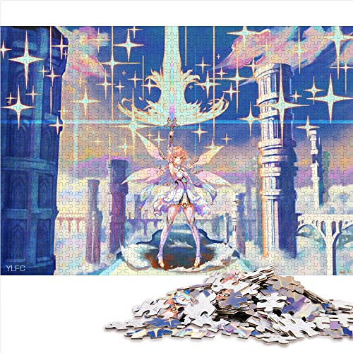 Puzzles 500-teiliges Puzzle Genshin Impact Lumine Holzpuzzle für Erwachsene und Kinder ab 12 Jahren. Anspruchsvolle Spielgeschenke. Größe: 38 x 52 cm von SIBREA