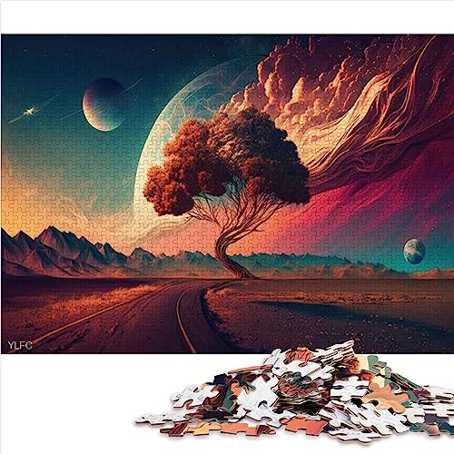 Puzzles Fantasievolle Bunte Landschaft 1000 Teile Puzzles für Erwachsene Geschenke Holzpuzzle für Erwachsene und Kinder ab 12 Jahren Lernspiele Größe: 50x75 cm von SIBREA