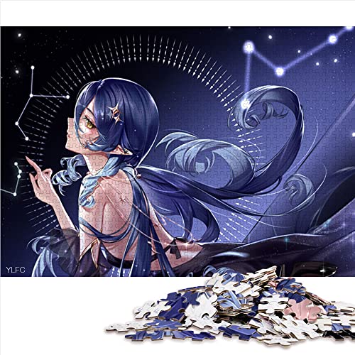 Puzzles für Erwachsene, 1000-teiliges Puzzle, Genshin Impact, Layla-Holzpuzzle für Erwachsene und Kinder ab 12 Jahren, Lernspielzeug, Größe: 50 x 75 cm von SIBREA