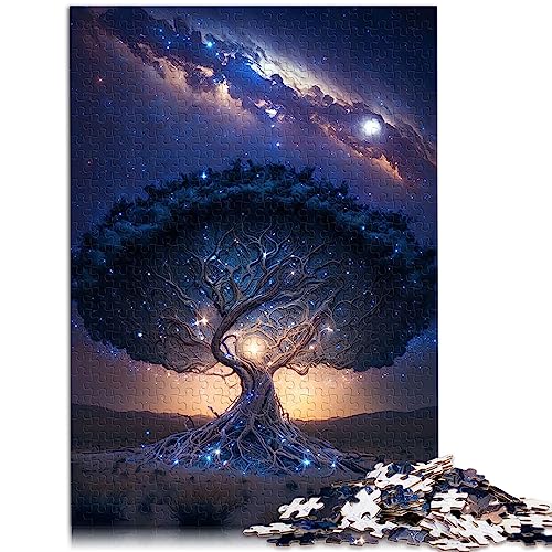 Puzzles für Erwachsene, 1000-teiliges Puzzlespiel „Kosmischer Baum des Lebens“ für Teenager, Papppuzzles für Teenager, tolles Geschenk für Erwachsene, Größe: 26 x 38 cm von SIBREA