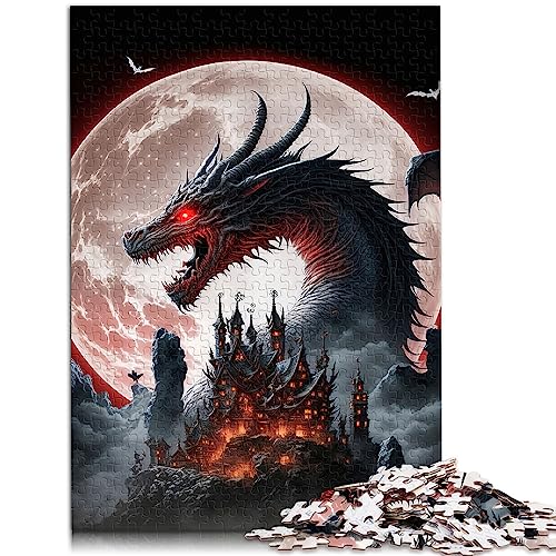 Puzzles für Erwachsene, Geschenke, Drachen-Puzzle, 1000 Teile, Holzpuzzle für Erwachsene und Kinder ab 12 Jahren, Lernspiele, Heimdekoration, Puzzle. Größe: 50x75cm von SIBREA