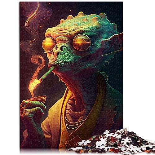 Puzzles für Erwachsene, Geschenke, Rauchende Sci-Fi-Eidechse, 1000 Teile, für Erwachsene, für Erwachsene, Kinder ab 12 Jahren, Papppuzzles, herausforderndes Spiel, Größe: 26 x 38 cm von SIBREA