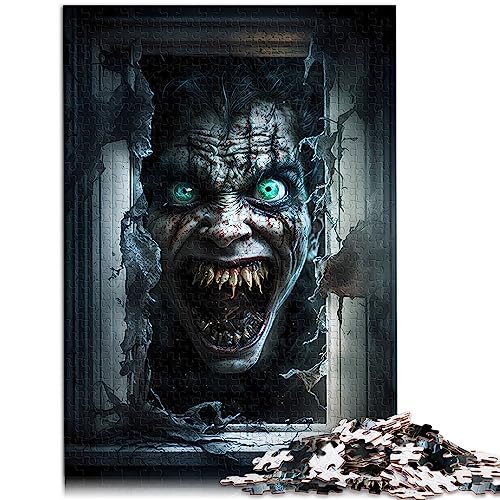 Puzzles für Erwachsene, Horror-Kunst, 1000-teiliges Puzzle für Erwachsene, Holzpuzzle, geeignet für Erwachsene und Kinder über 12 Jahre, Heim-Lernspiele, DIY-Spielzeug, Größe: 50x75 cm von SIBREA