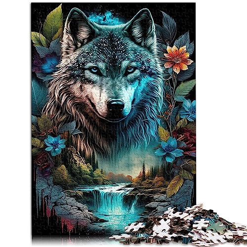 SIBREA Puzzle für Erwachsene, Mandala-Dschungel-Wolf, 1000-teiliges Holzpuzzle, Abstrakt Natur, Rätsel, 1000 Teile, 1 Set, 50x75 cm, ab 12 Jahren von SIBREA