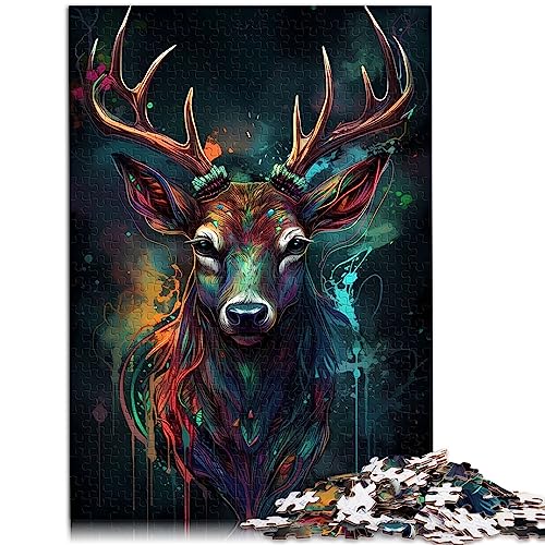 Puzzles für Erwachsene, Puzzle Deer Supernaturalism, 1000 Teile, Holzpuzzle für Erwachsene und Kinder ab 12 Jahren, Cartoon-Puzzle, Größe: 50x75 cm von SIBREA