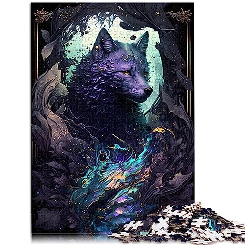 Puzzles für Erwachsene, fantasievoller Wolf, 1000 Teile, Holzpuzzle für Erwachsene und Familien, Lernspiel für Erwachsene und Kinder, Größe: 50x75 cm von SIBREA