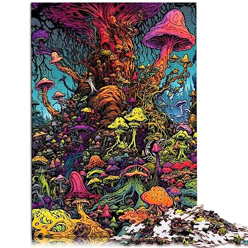 Puzzles für Erwachsene, magische Pilze für Erwachsene, 1000-teiliges Puzzle, Holzpuzzle für Erwachsene, Geschenke, Weihnachtspuzzle-Geschenke, Größe: 50x75 cm von SIBREA