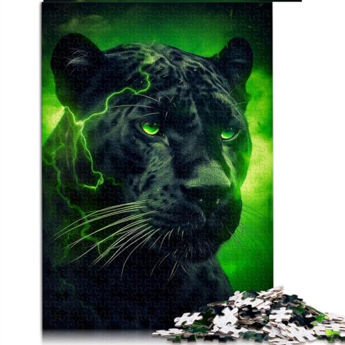 Puzzles für Erwachsene „Green Panther Mages“, 1000 Teile für Erwachsene, Puzzle für Erwachsene und Kinder ab 12 Jahren, Papppuzzles, Familienspaß-Puzzles, Größe: 26 x 38 cm von SIBREA