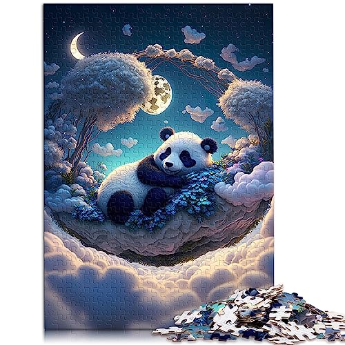 Puzzles für Erwachsene Der Mystische Panda 1000-teiliges Puzzle Holzpuzzle Geeignet für Erwachsene und Jugendliche ab 12 Jahren Lernspiel für Erwachsene Kinder Größe: 50x75 cm von SIBREA