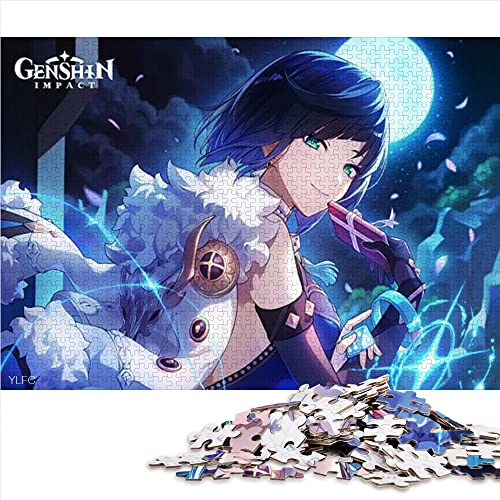 Puzzles für Erwachsene Genshin Impact Yelan 1000-teilige Puzzles für Erwachsene Kinder für Erwachsene Kinder PapppuzzlesSpaß bei Aktivitäten zu Hause, Geburtstagsgeschenk, Reisegeschenke, von SIBREA