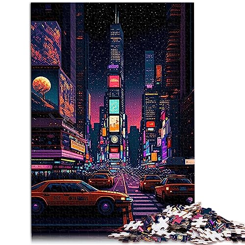 Puzzles für Erwachsene New York City 1000-teiliges Puzzle aus Holz für Erwachsene und Kinder ab 12 Jahren, tolles Größe: 50x75 cm von SIBREA