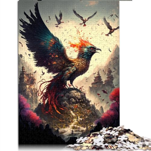 Puzzles für Erwachsene für Erwachsene, 1000-teilige Puzzles, Phoenix-Holzpuzzles für Erwachsene, Kinder, Familienspaß, Puzzles, Größe: 50 x 75 cm von SIBREA