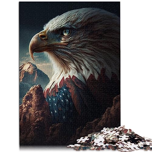 Puzzles für Erwachsene und Kinder, American Eagle Usa Art, 1000 Teile, Holzpuzzles für Erwachsene und Kinder ab 12 Jahren. Größe des Impossible-Puzzles: 50x75 cm von SIBREA