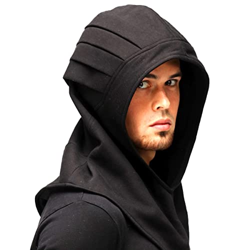 SIC HOODS Mortal Ninja Black Combat Hood Samurai Maske Skorpion Kostüm Sub Zero Cosplay .., Schwarz, One size von SIC HOODS