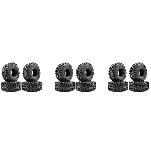 SICOSALT 12PCS 120MM 1.9 Rubber Rocks Reifen Radreifen für 1/10 RC Rock Crawler Axial SCX10 90046 AXI03007 TRX4 D90 von SICOSALT