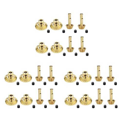 SICOSALT 24 Stück Messing Vorder- und Achs Getriebe Antrieb Wellen Getriebe Upgrade Zubehör für C14 C24 B24 B36 MN D90 D99 MN99S Teile von SICOSALT