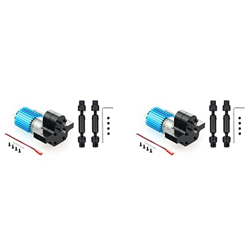 SICOSALT 2X Metall 370 Motor Getriebe Getriebe mit Antriebswelle für C14 C24 B24 B36 MN D90 MN99S RC Auto Upgrade Zubehör,2 von SICOSALT