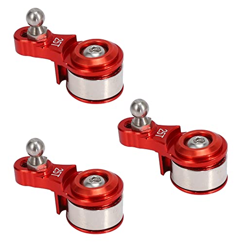 SICOSALT 3X Einstellbarer DäMpfungs Servoarm Aus 25T Aluminium Legierung für 1/10 RC Modelle Trx4 Upgrade Teile, Rot von SICOSALT