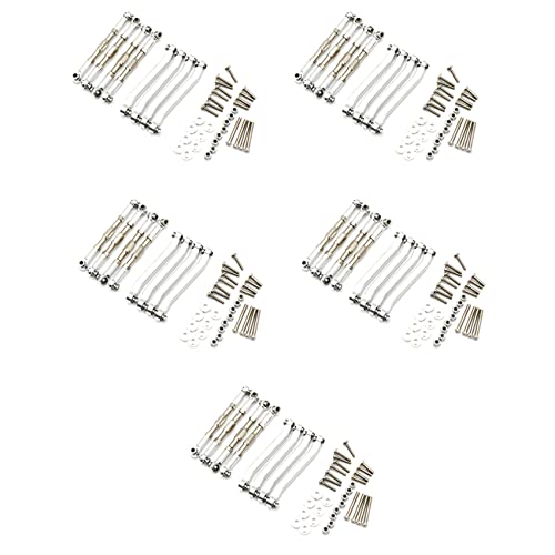 SICOSALT 40X Zugstangen Aus Metall GehäUse Verbindungs Stange für Mn D90 D91 D96 D99 D99S Mn90 Mn99S 1/12 Silber von SICOSALT