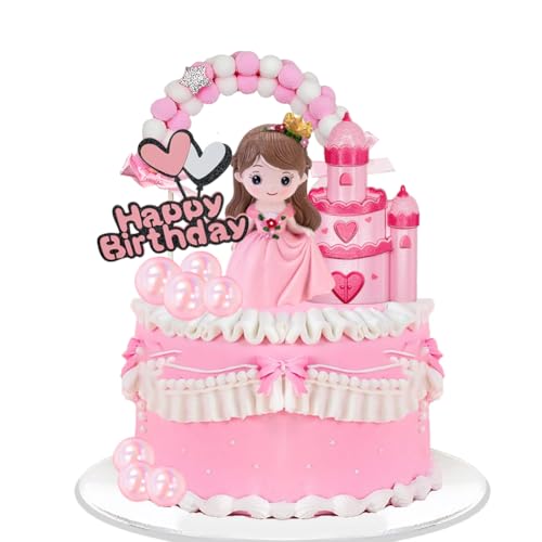 Prinzessin Cake Topper,10 Stück Prinzessin Schloss Kuchen Dekoration,Prinzessinnen Tortendeko,Baby Shower Deko für Mädchen Dusche Kuchen Dekoration Hochzeit Geburtstag Party Dekorationen von SIEBOLD