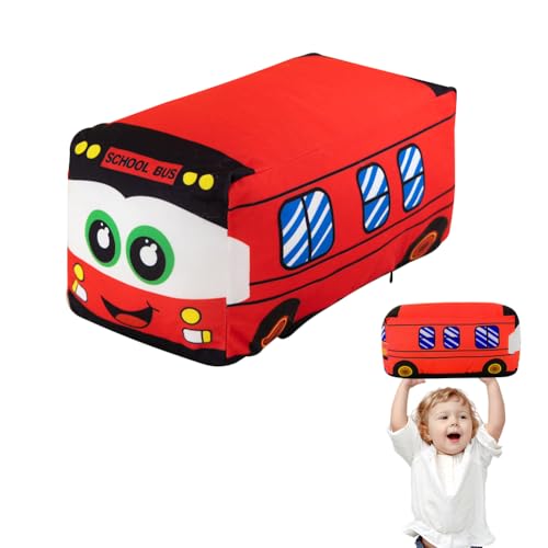 SIEBOLD Bus Plüschtie,Auto Plüsch Plüschtier,Niedlichen Cartoon Plüschtier für Kinderparty-Geburtstagsgeschenk,für Weihnachten Geburtstag Neujahrsgeschenk(35CM) von SIEBOLD